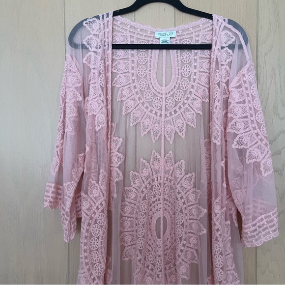 Rachel Zoe Lace Pink Cover Up One Size Womens - Picture 3 of 11